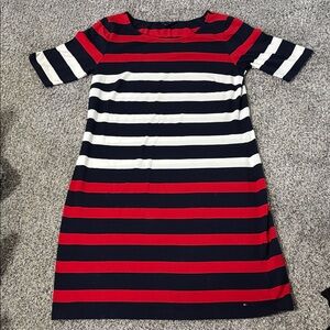 Tommy Hilfiger Striped Red, White, and Navy Dress